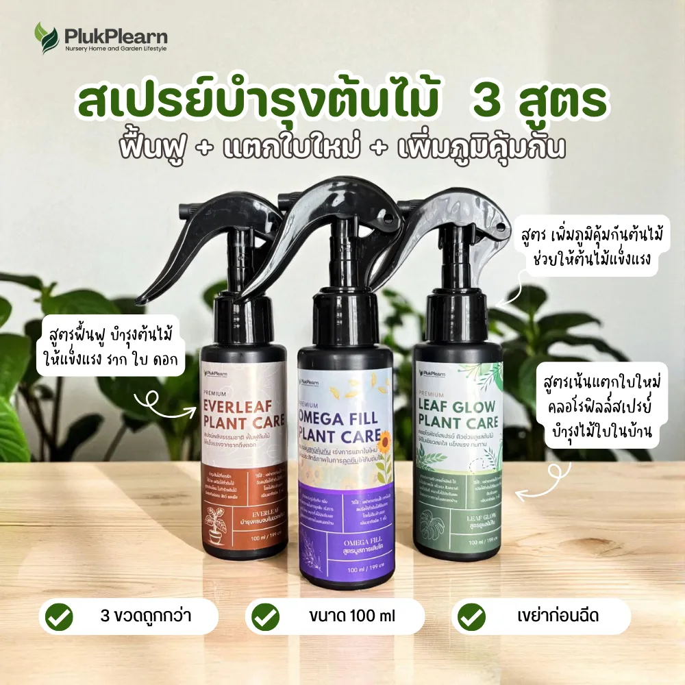 สเปรย์บำรุงต้นไม้ สำหรับไม้ใบทุกชนิด เพิ่มภูมิคุ้มกันต้นไม้สูตรเข้มข้น